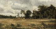 Walter Moras Markische Landschaftsdarstellung mit einer Lichtung am Laubwald. Germany oil painting artist